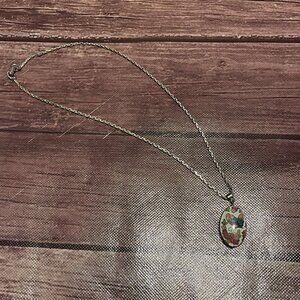 Butterfly Cloisonné Necklace Double Sided Enamel Puffy Pendant